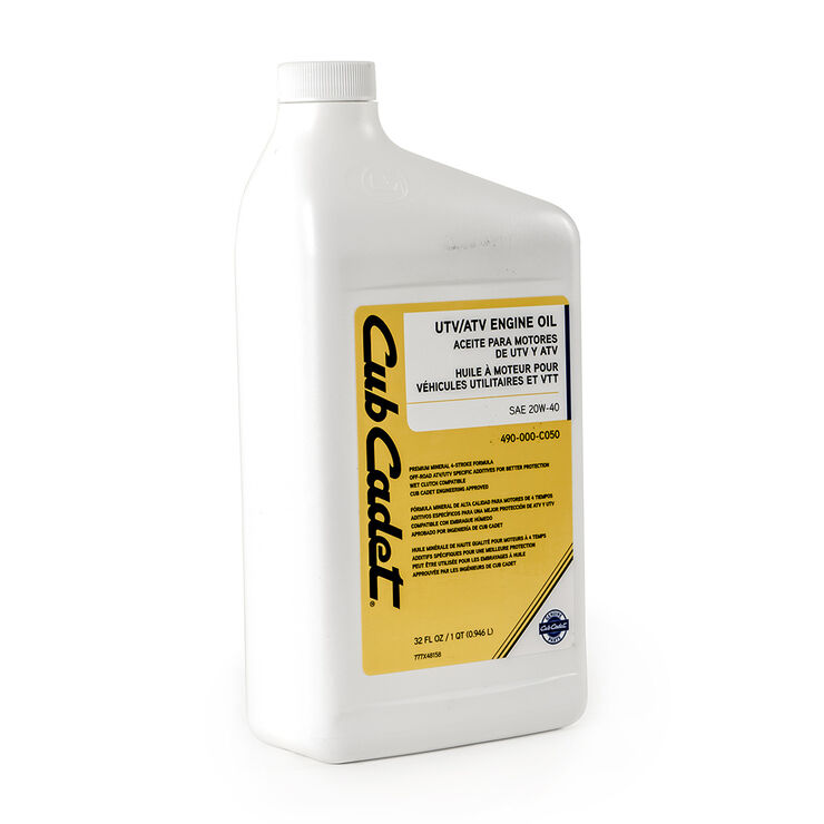 Sae 20w 40 Atv Uv Engine Oil 32 Oz 490 000 C050 Cub Cadet Us
