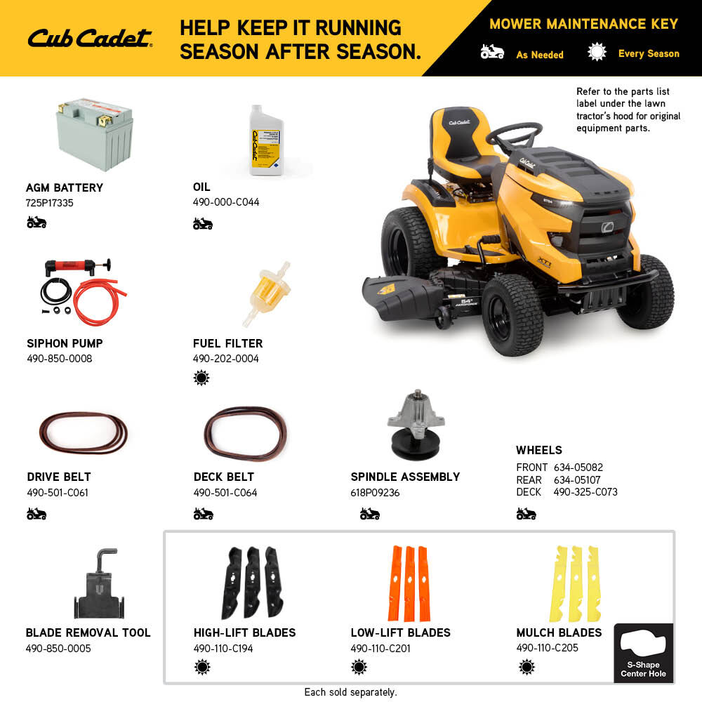 Cub cadet lawn tractor battery top