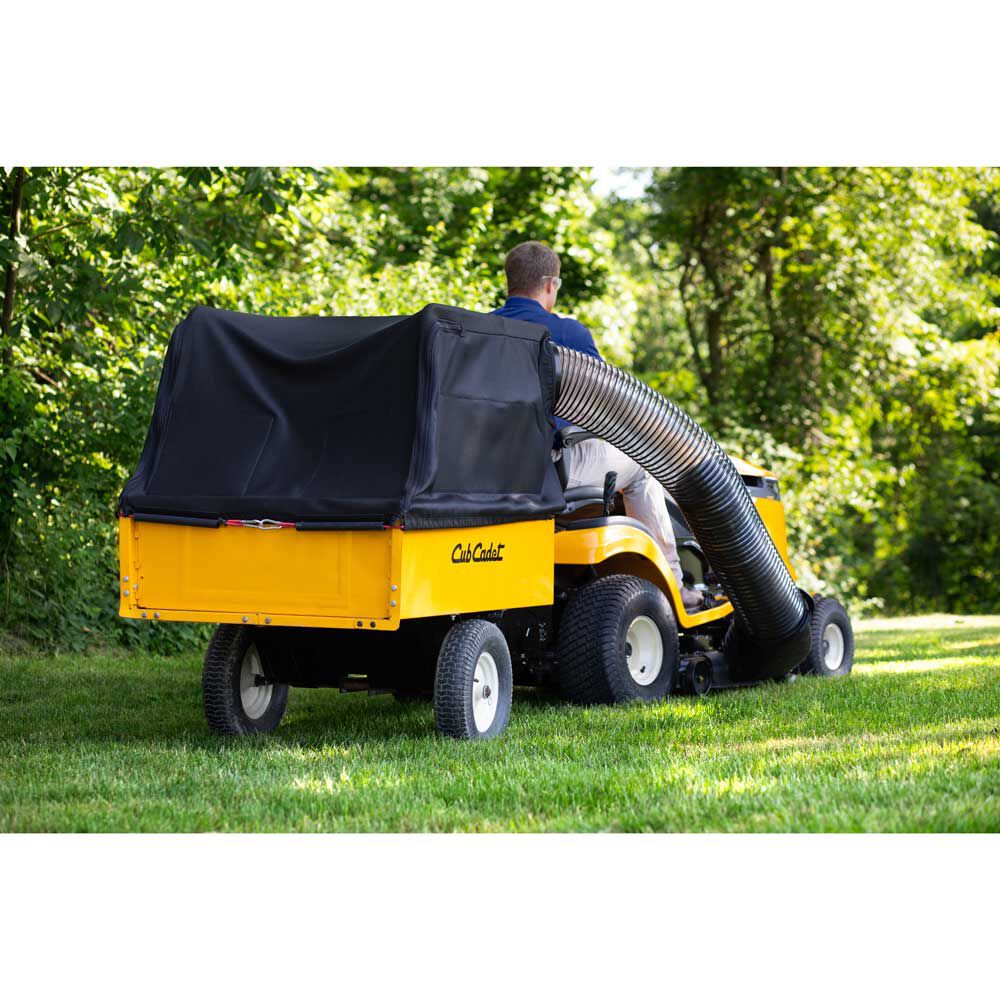 Pull behind store grass collector