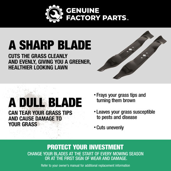 High-Lift Blade Set for 50-inch Cutting Decks