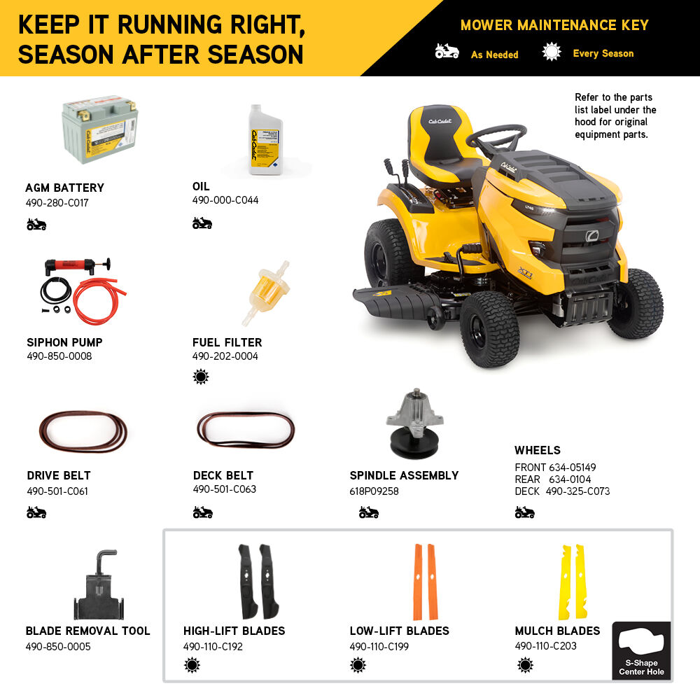 Cub Cadet XT1 LT46 parts diagram