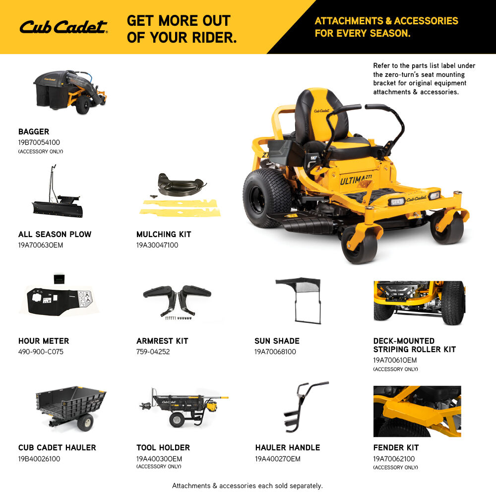 Cub cadet 2025 zt1 46 bagger
