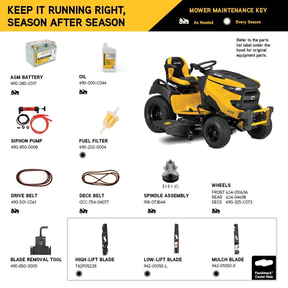 Cub cadet 50 best sale inch mower deck