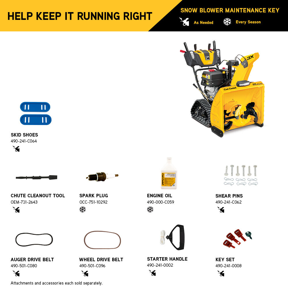 Snowblower maintenance sales