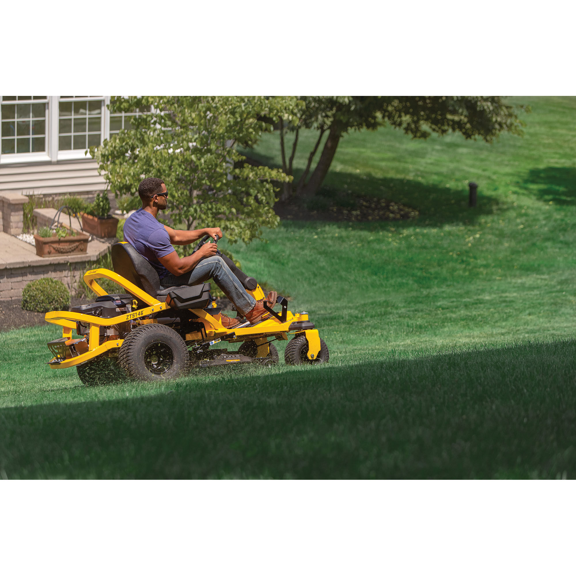 Lawn mower discount for sloped yard