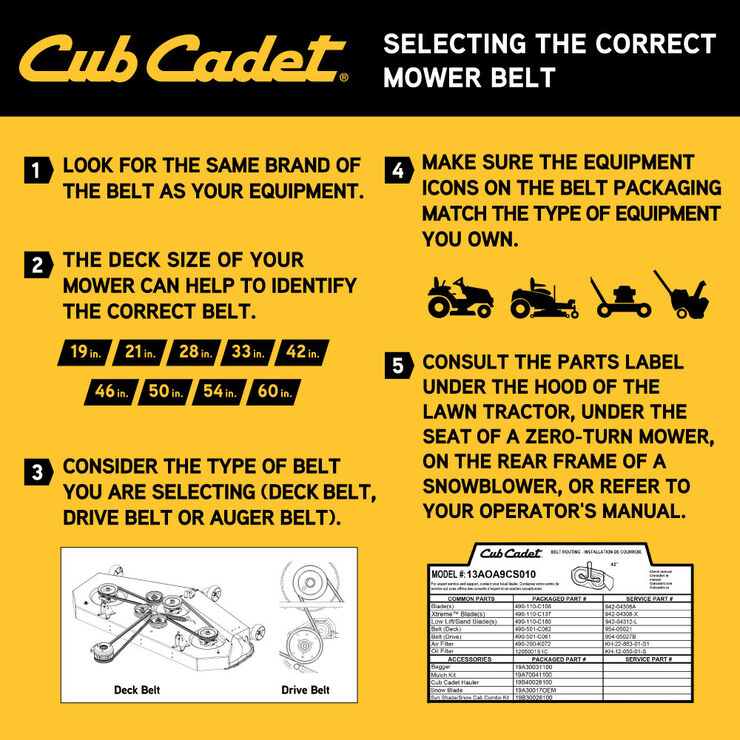 Riding Mower Hydrostatic Transmission Belt Occ 754 04207 Cub Cadet Us