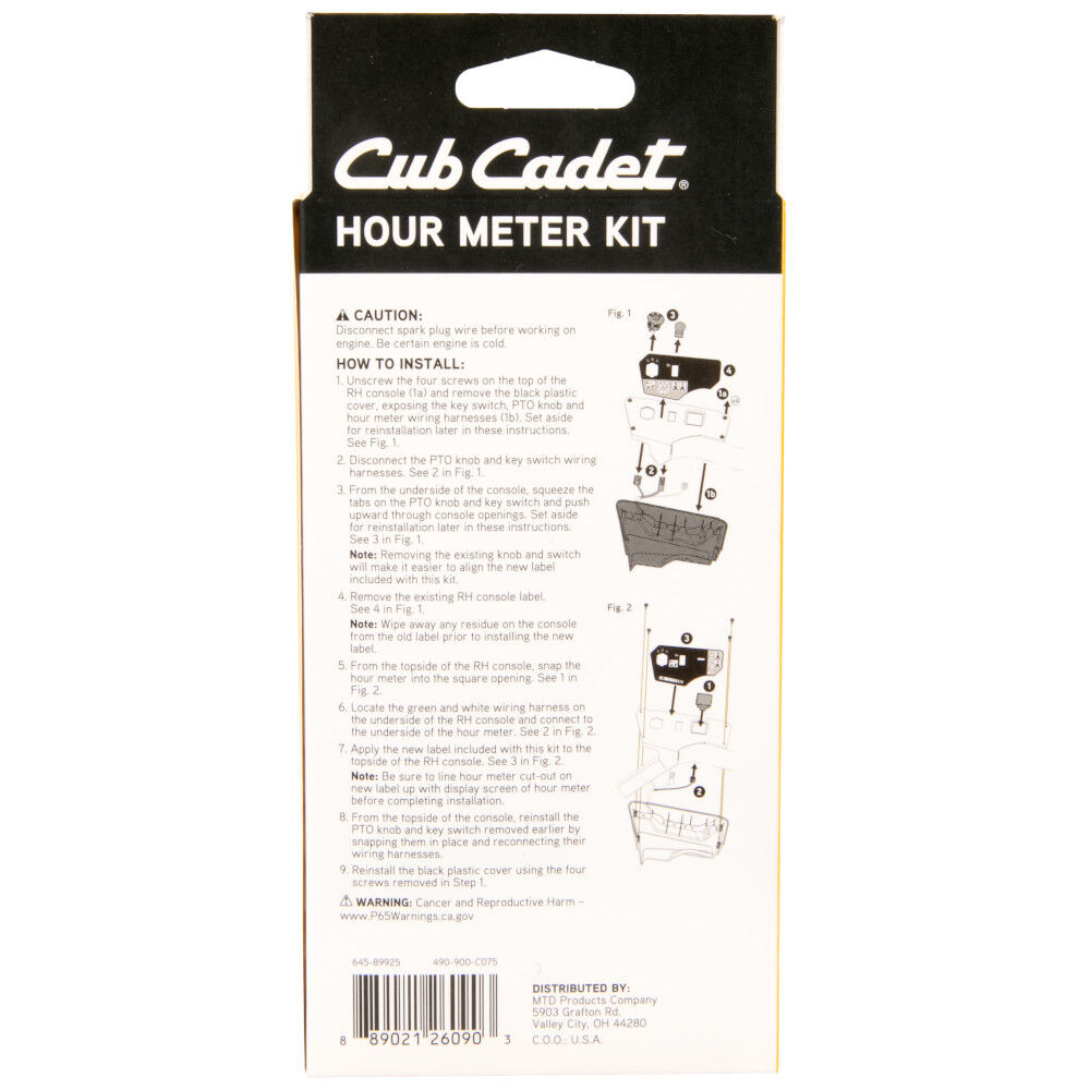 Cub cadet digital hour meter store