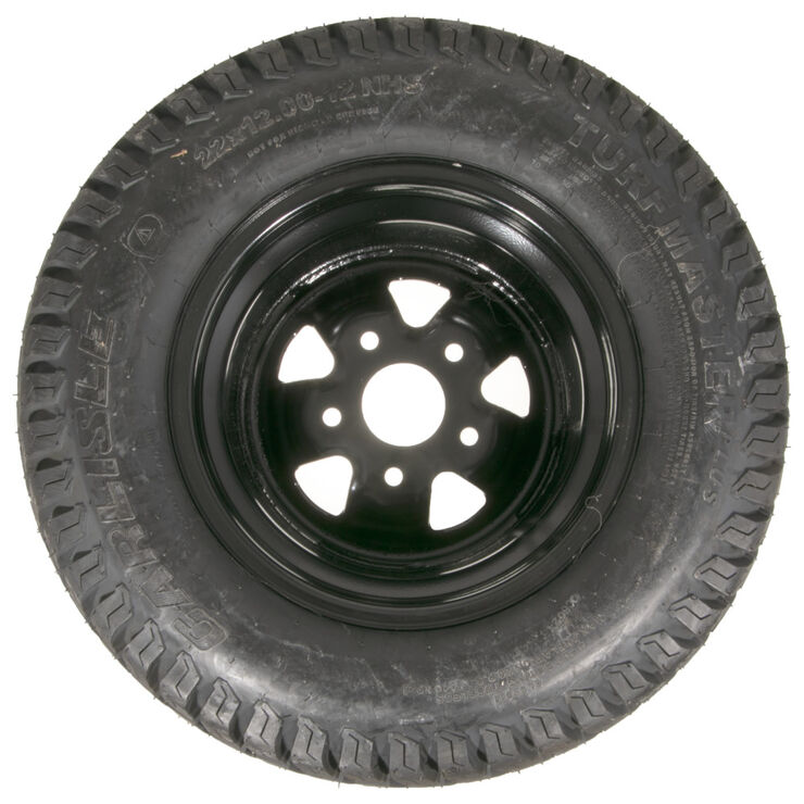 Wheel Assembly &#40;22X12-12&#41; &#40;Turf Master&#41; &#40;Powder Black&#41;