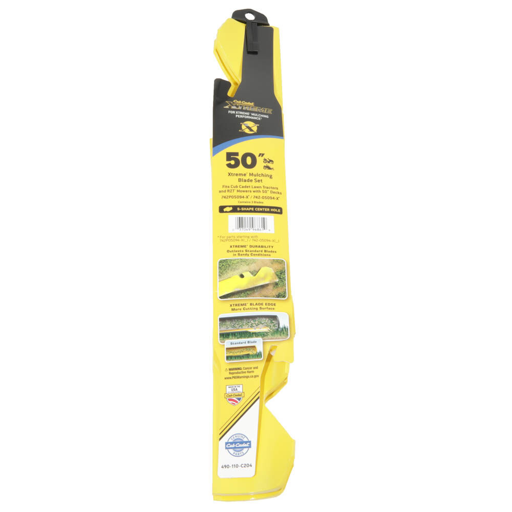 Set 3 Lame Waltyotur Xtreme ZT1-50 Per Cub Cadet - Compatibile Con 490-110-C204, 742P05094-X, Per Modelli XT1-LT50 E Fab