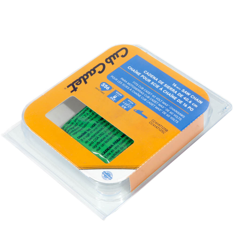 CHAです。 16-inch Saw Chain - 490-700-C123 | Cub Cadet US