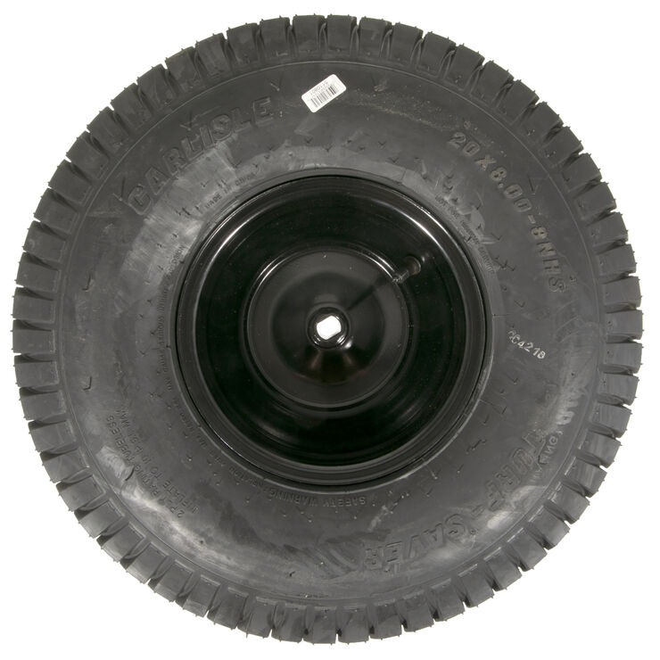 20" x 8" Riding Mower Rear Wheel Assembly (Black Rim)