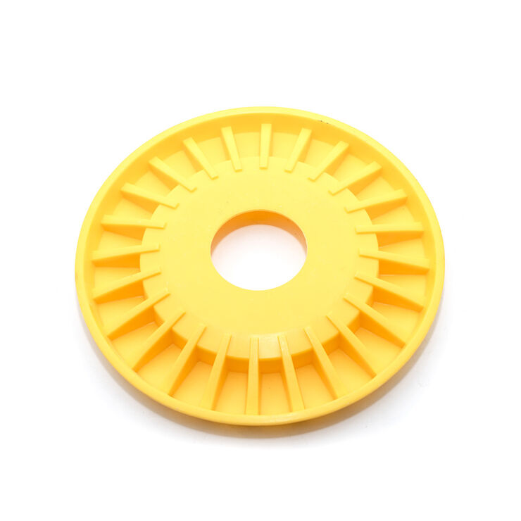Hubcap-Wheel Yellow W/Hole Spoke