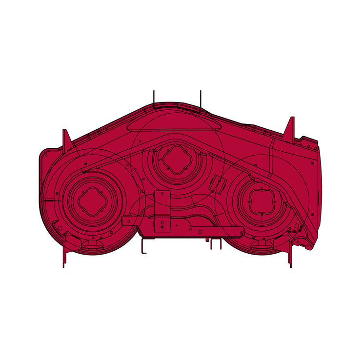 50&quot; Deck Shell Wine Red