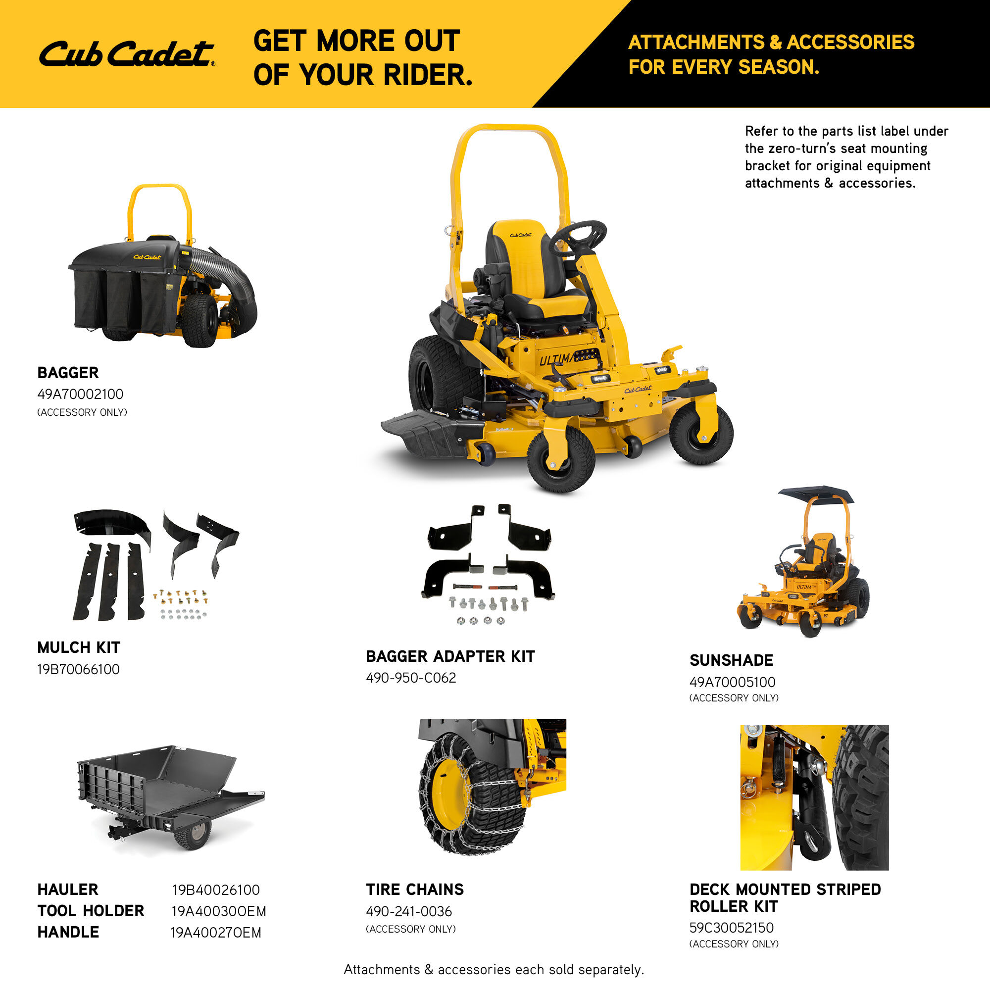 Cub cadet brauch accessories and attachments
