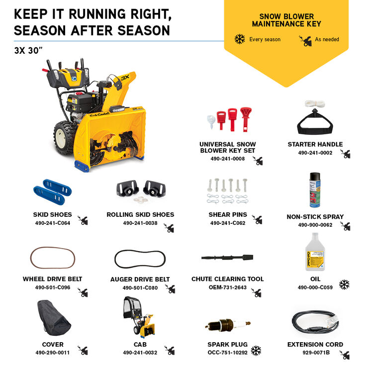 3X® 30" HD Three Stage Snow Blower Cub Cadet US