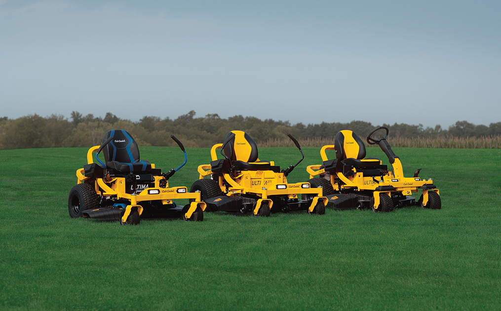 zero-turn mower with rops up