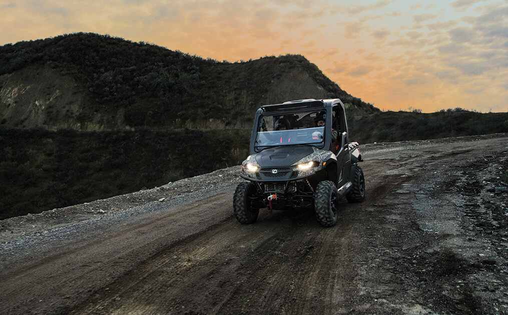 UTV driving in the dirt