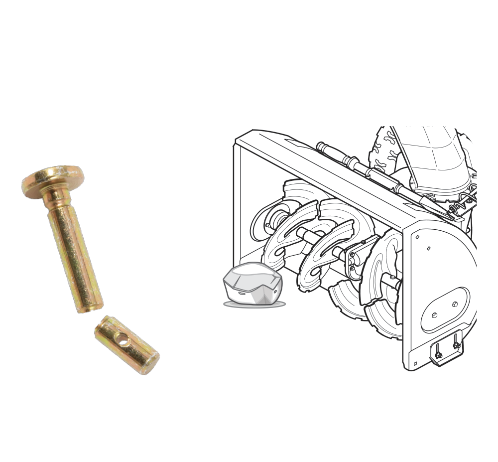 diagram of snow blower shear pin breaking