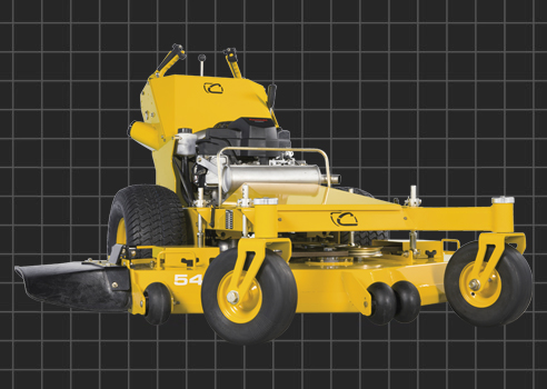right facing image of a professional walk behind mower