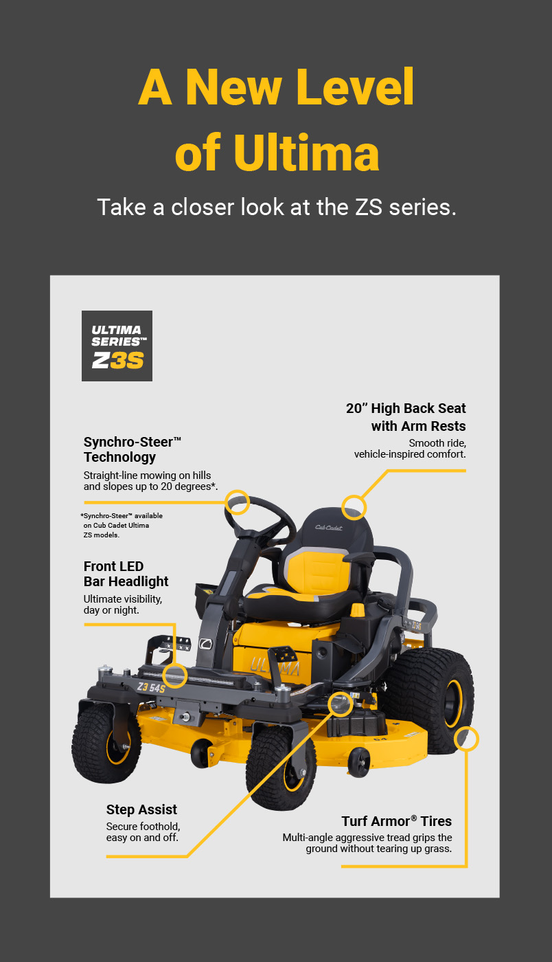features of a zero turn mower