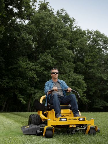 Landscaping compilation with kids ride on zero turn mower, tractor